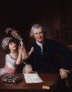 Portrait of Christopher Anstey with his daughter William Hoare